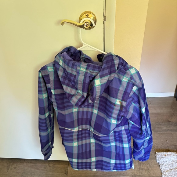 Perfect blue and purple checkered ski jacket no liner Great for an extra layer! - Picture 2 of 2
